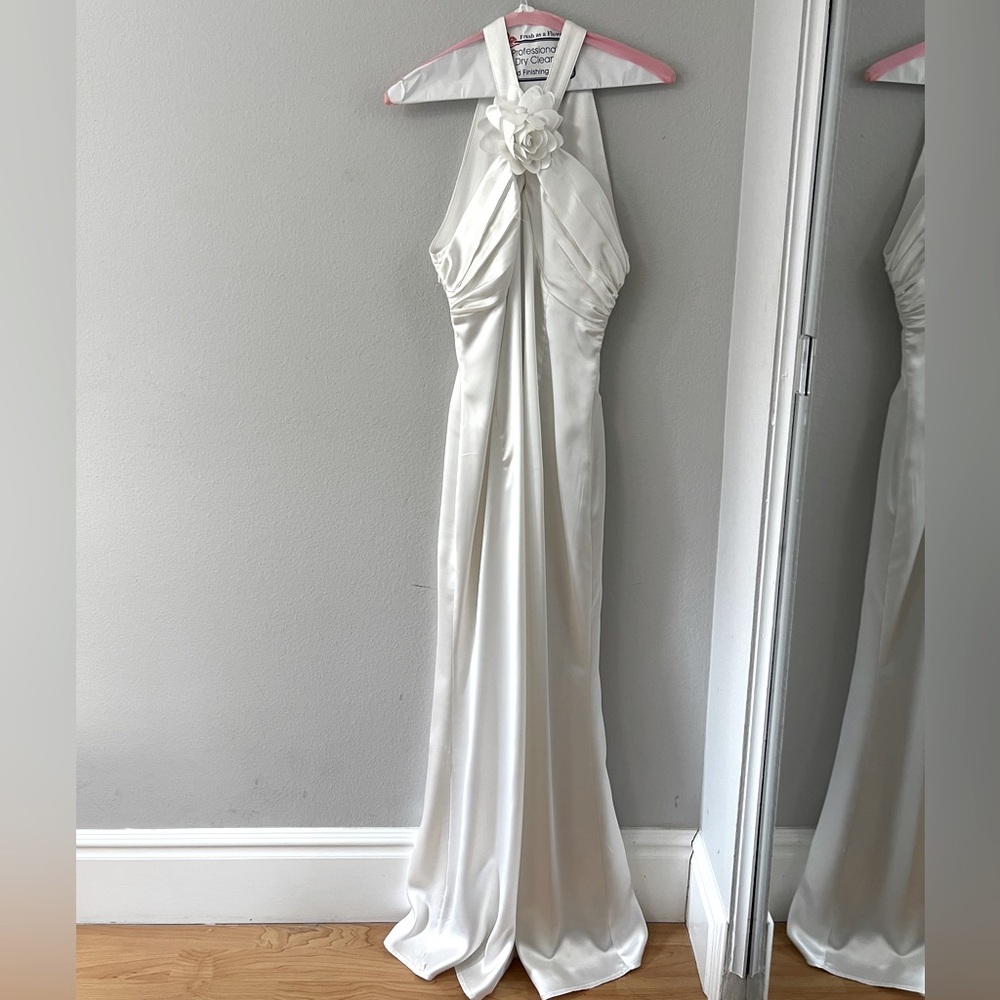Dylan
Rose Halter Maxi Dress - White